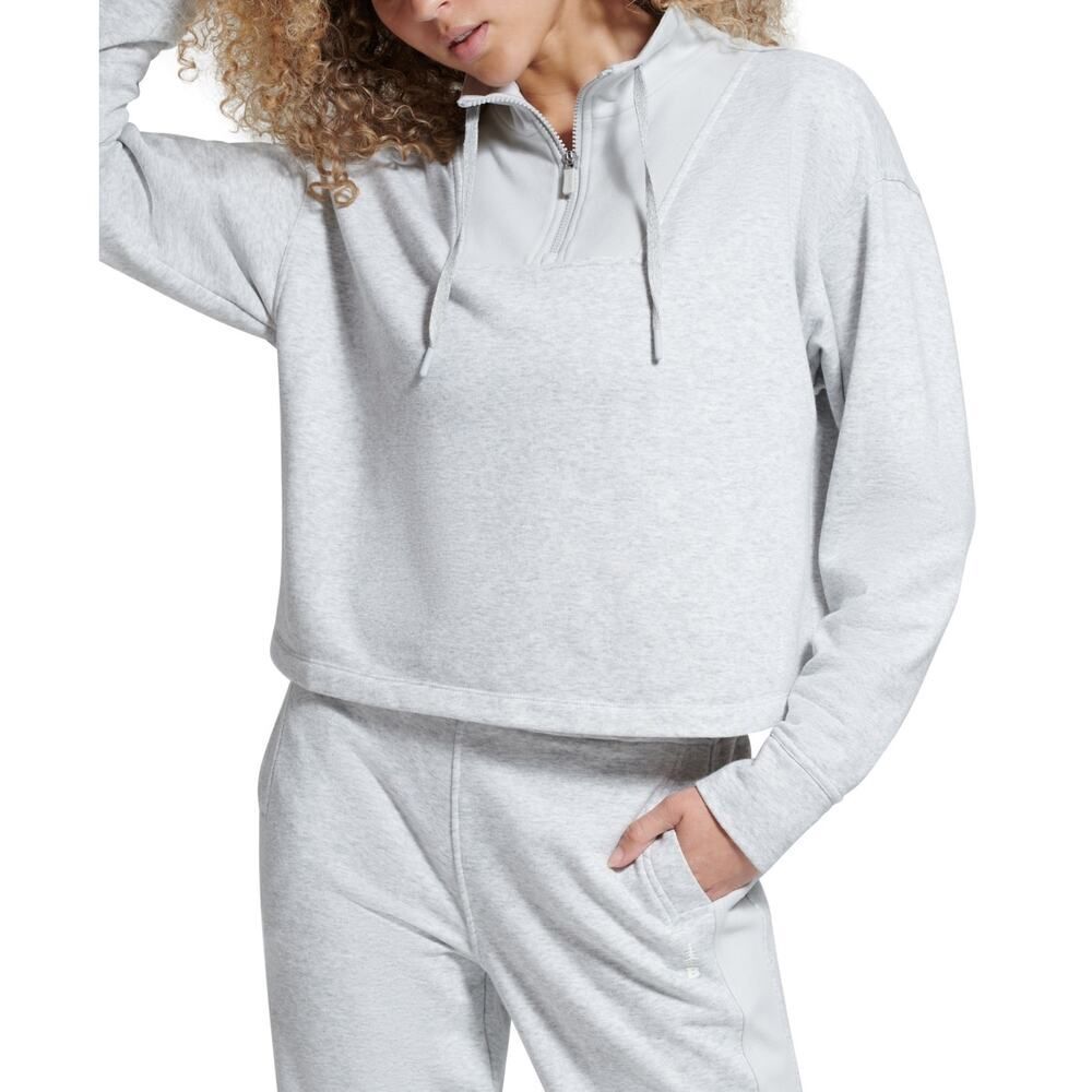Bass Outdoor Heather Grey Batona‎ French Terry Half Zip Sweatshirt Size XL